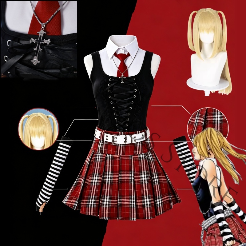 Women'S Red Accessories - Costume Cosplay Anime Misa Amane Misamisa,