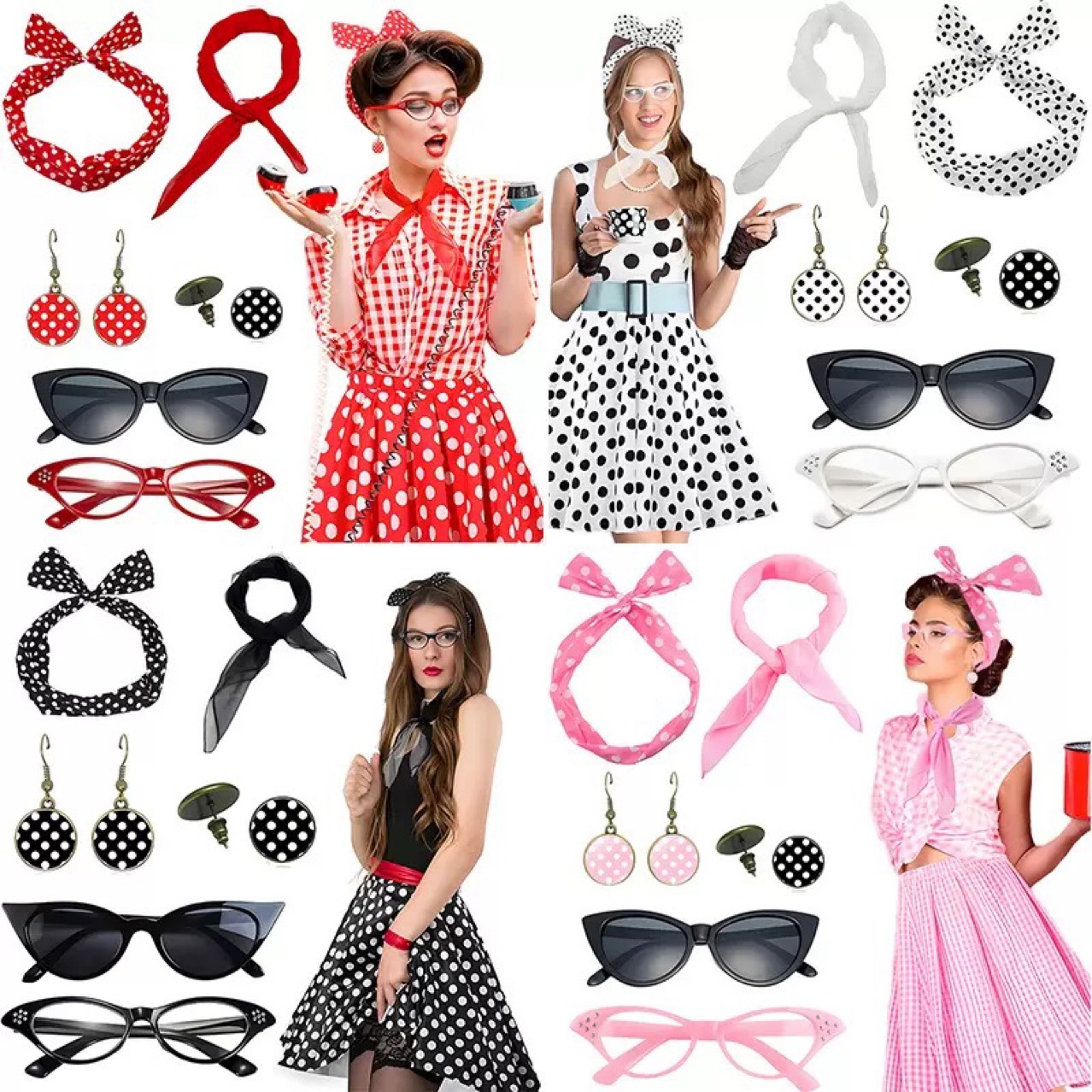Costume da Donna per Festa Ret - Women'S Accessories In The 1950S recensione e prezzo
